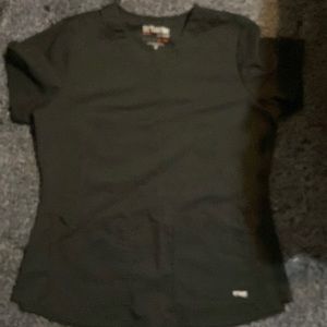 Black greys anatomy scrub top size medium